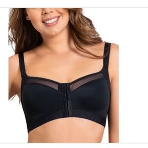 Back Support Posture Corrector Wireless Bra with Contour Cups 011936 - Black